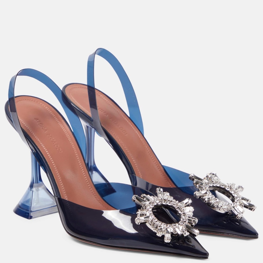 AMINA MUADDI navy
PVC slingback pumps